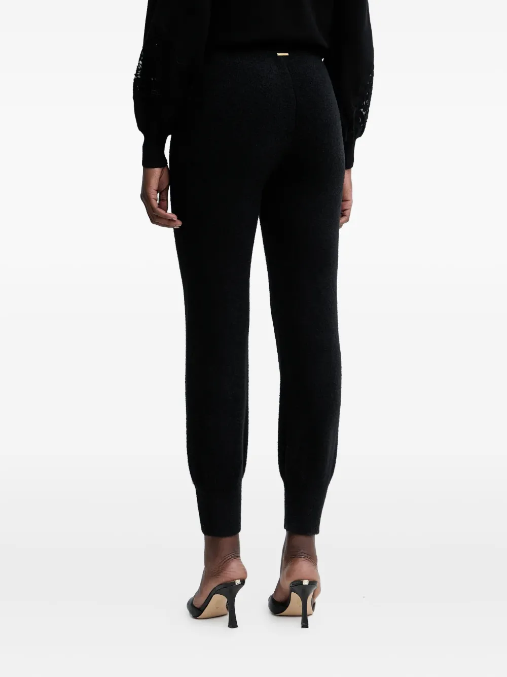 Twinset Pearl-detail Tack Pants In Black