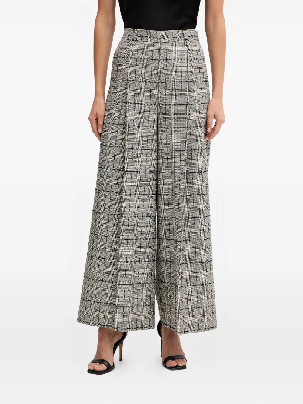 TWINSET check palazzo pants | Grey | Image 1