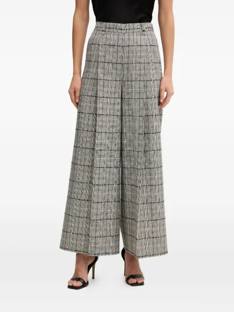 TWINSET check-pattern wide-leg trousers