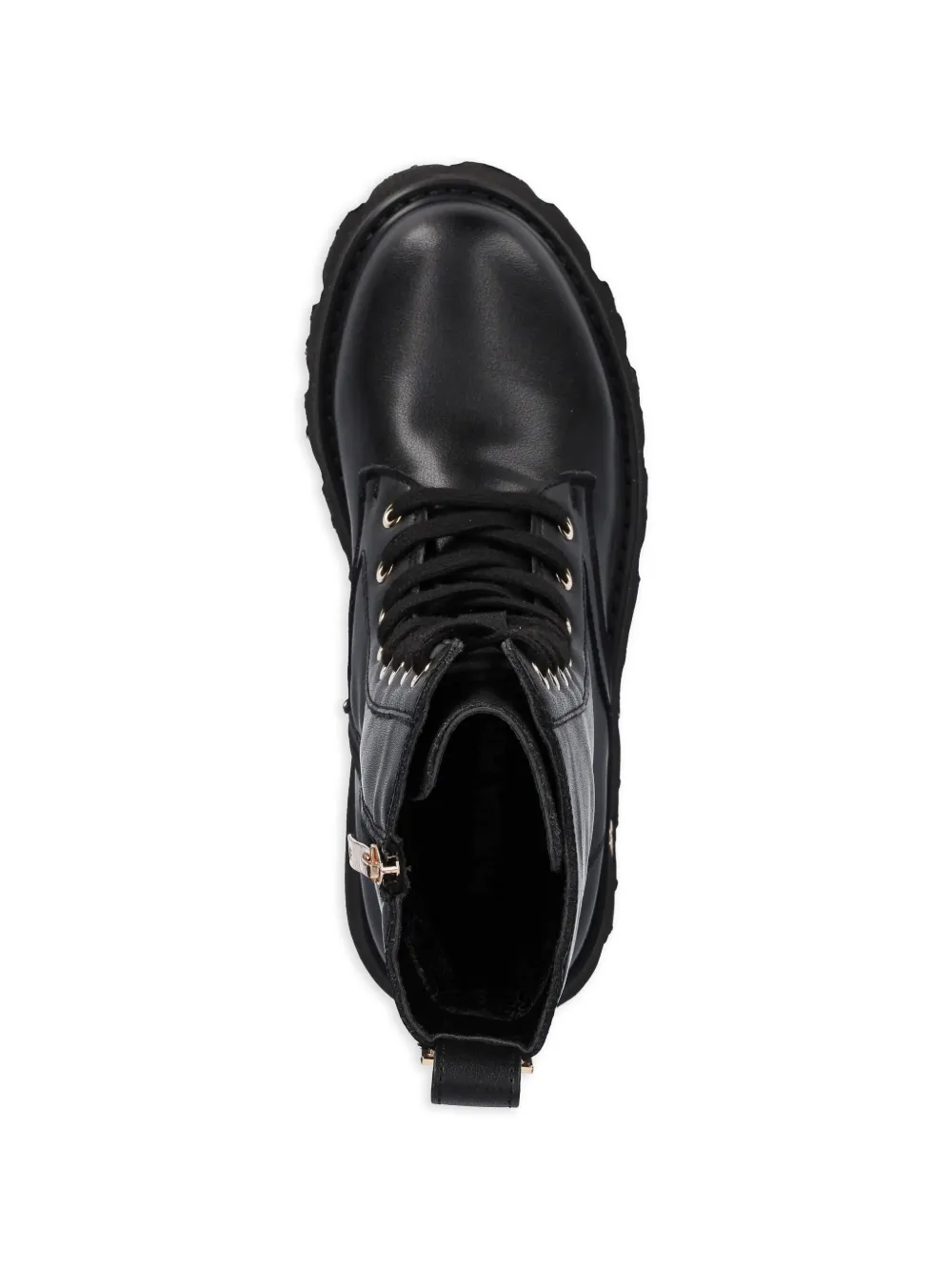 Patrizia Pepe girl Laarzen met ronde neus en Fly-detail Zwart