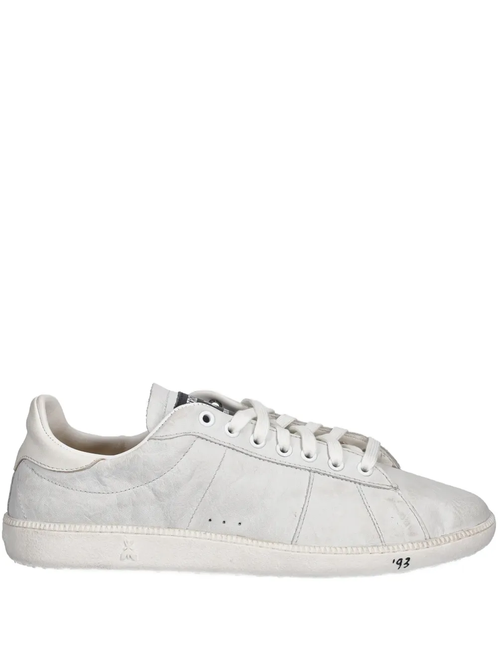 Patrizia Pepe Leather Lace-up Sneakers In White