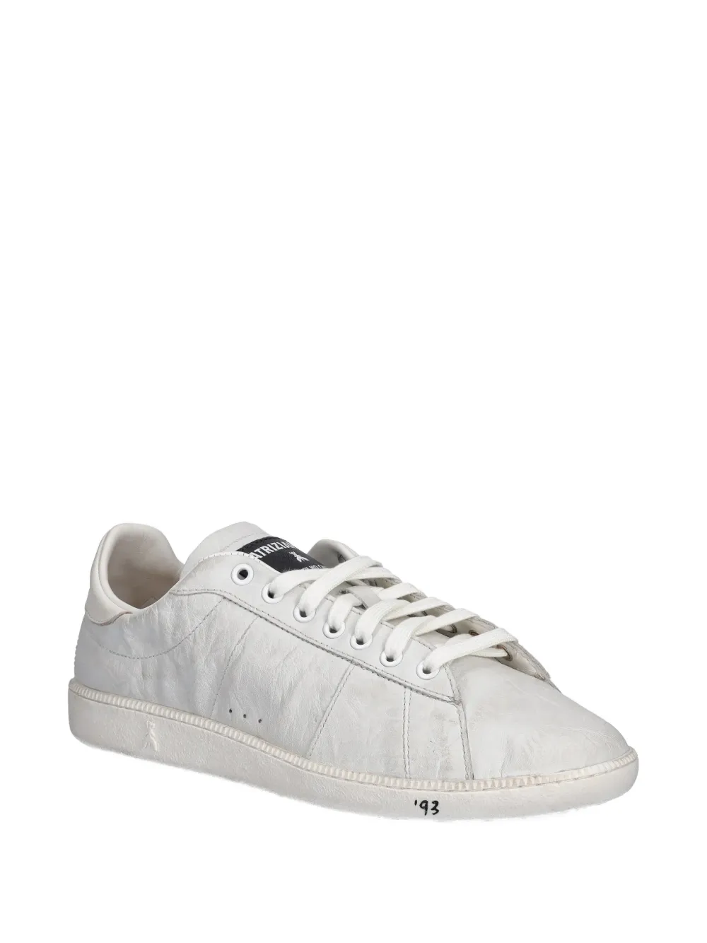Patrizia Pepe leather lace-up sneakers - Wit