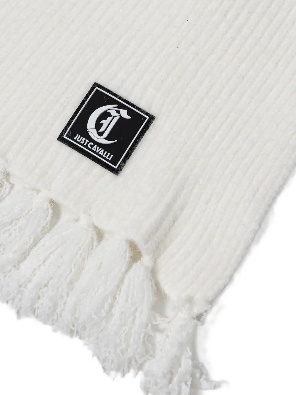  Just Cavalli Logo-patch Scarf - White 