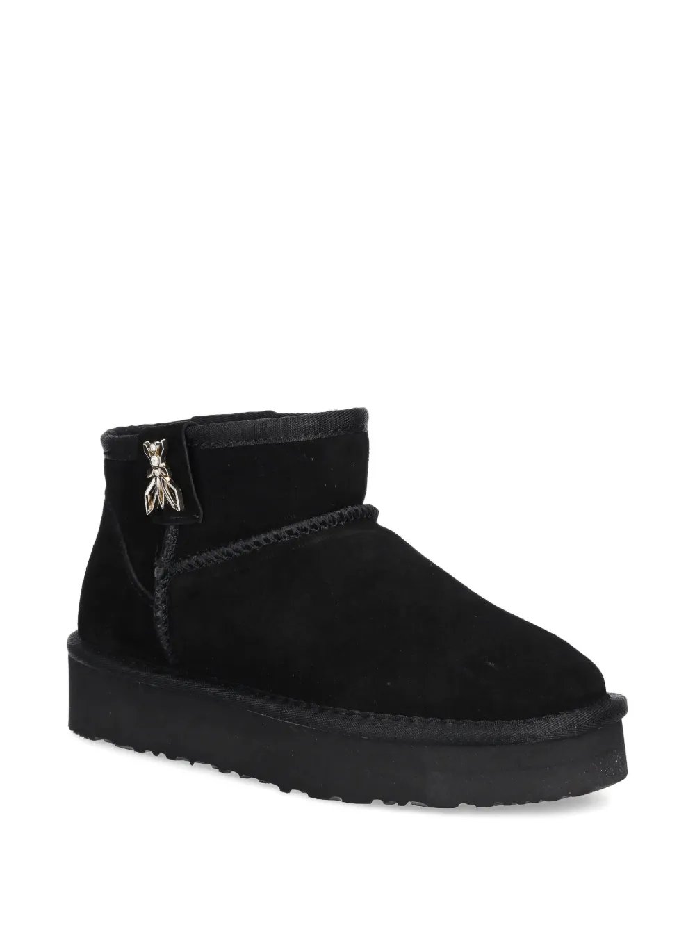 Patrizia Pepe girl Stivali con punta tonda e dettaglio Fly - Nero