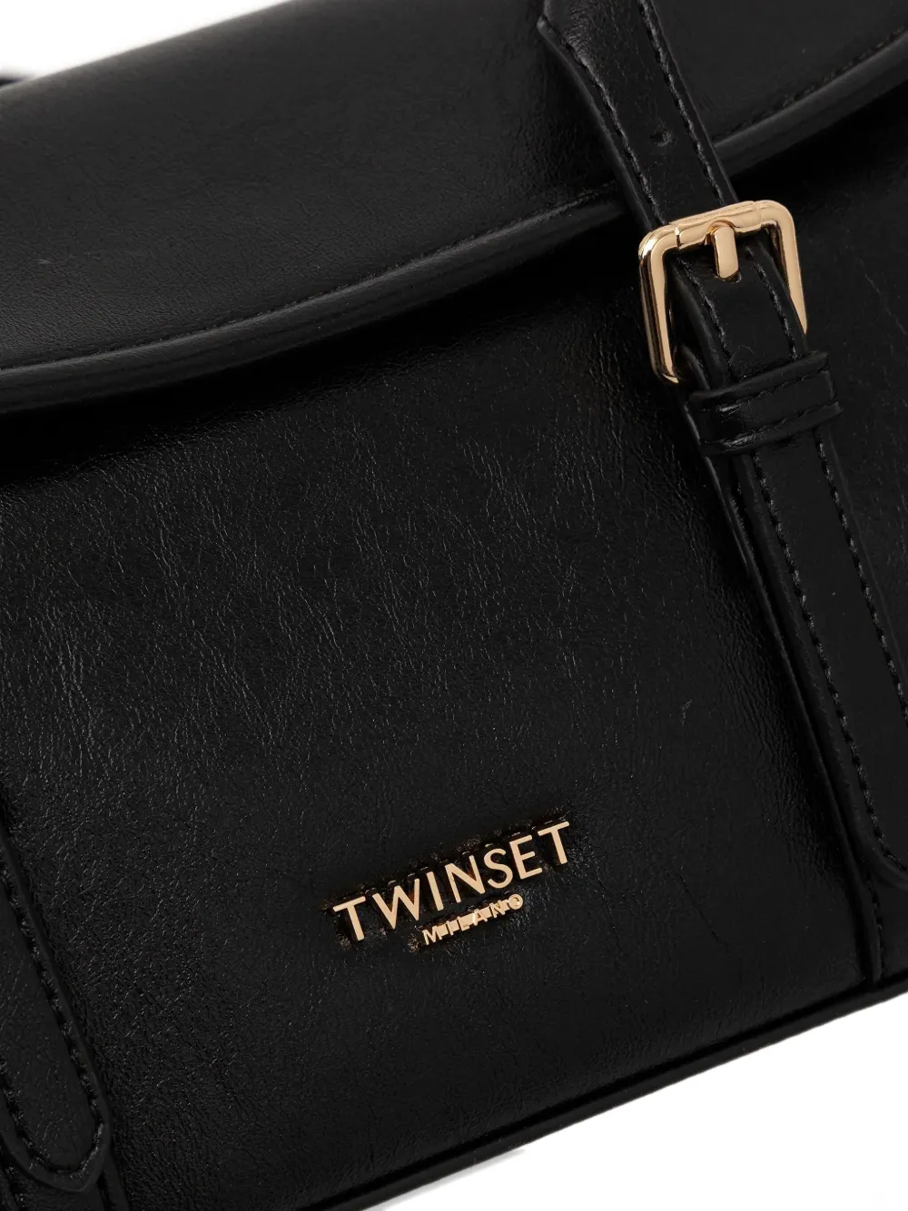TWINSET Shopper met logo Zwart