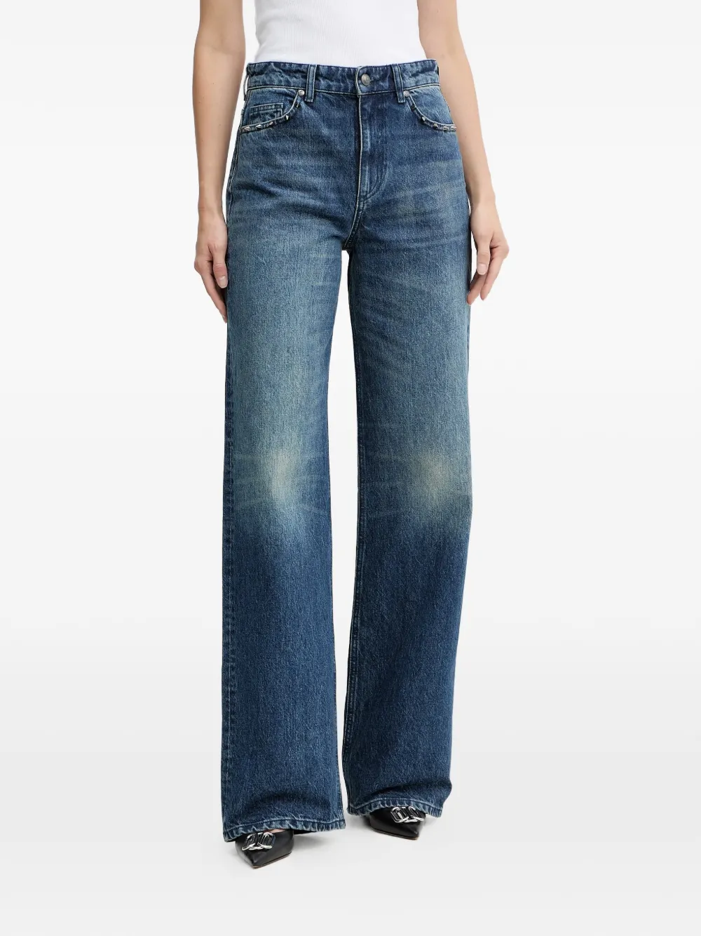 Just Cavalli logo-patch jeans - Blue