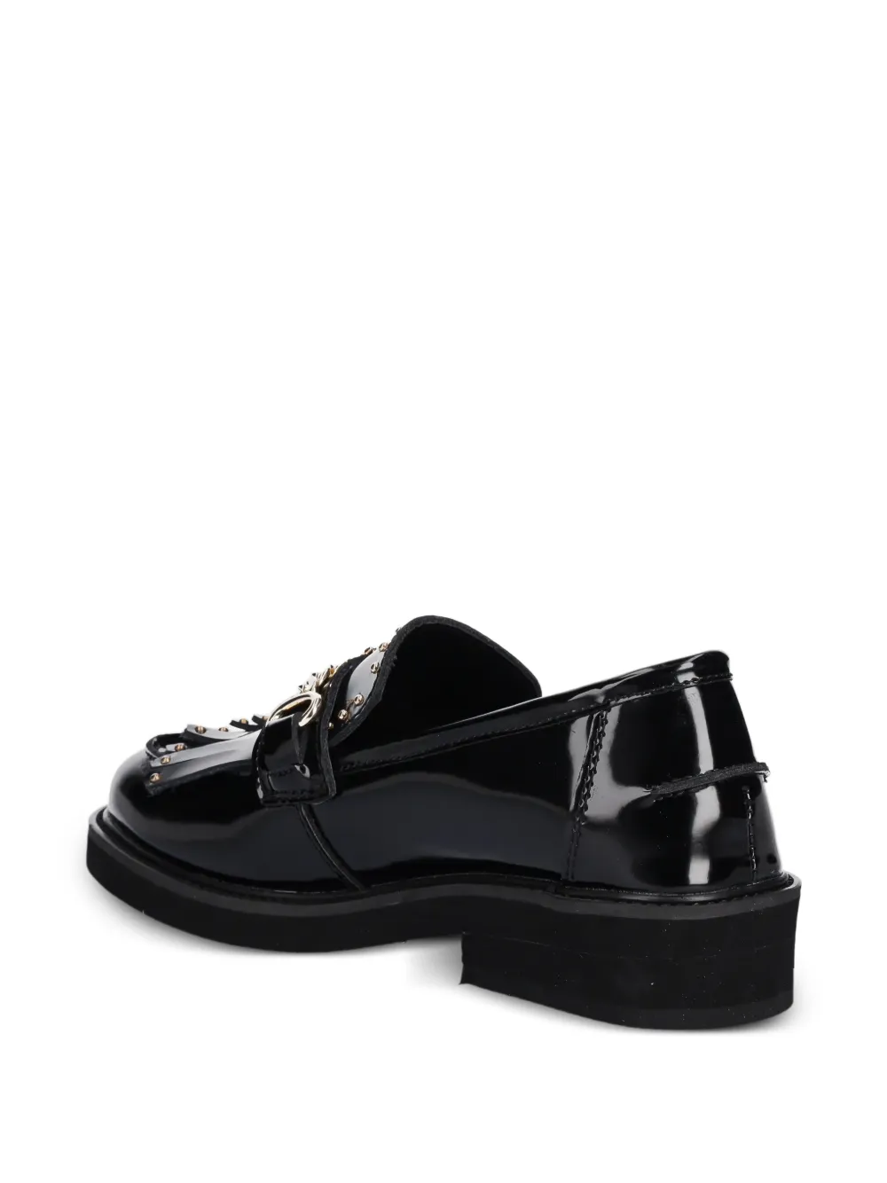 Patrizia Pepe girl Loafers met rond neus en Fly-detail Zwart