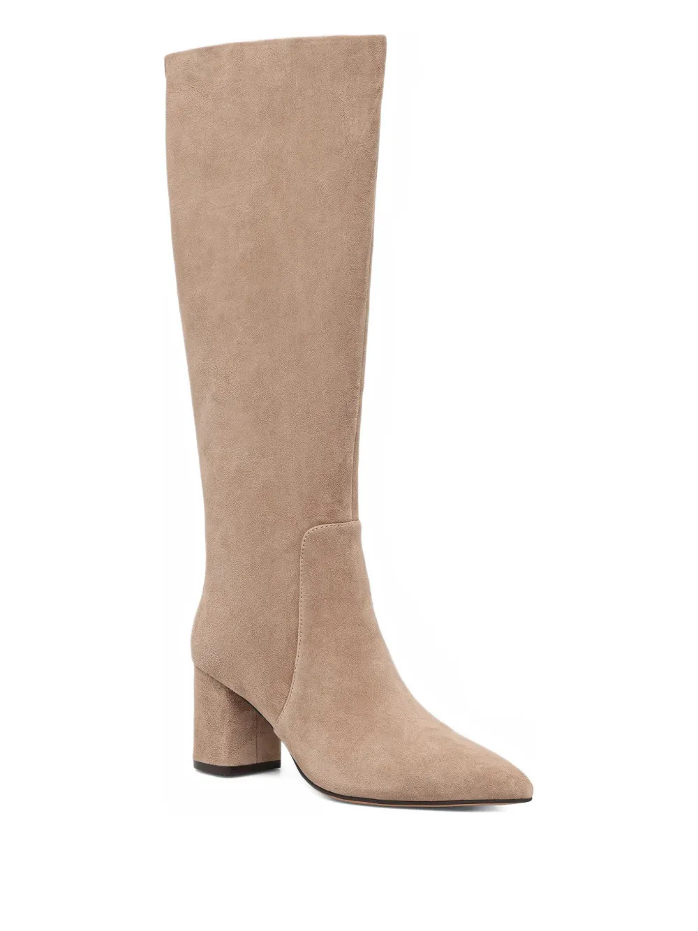 Twinset 70mm Point-toe Knee-high Boots In Neutral