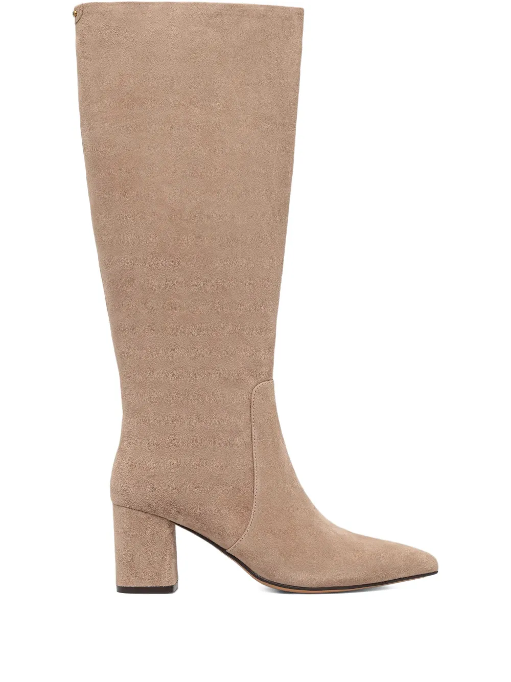 Twinset 70mm Point-toe Knee-high Boots In Neutral
