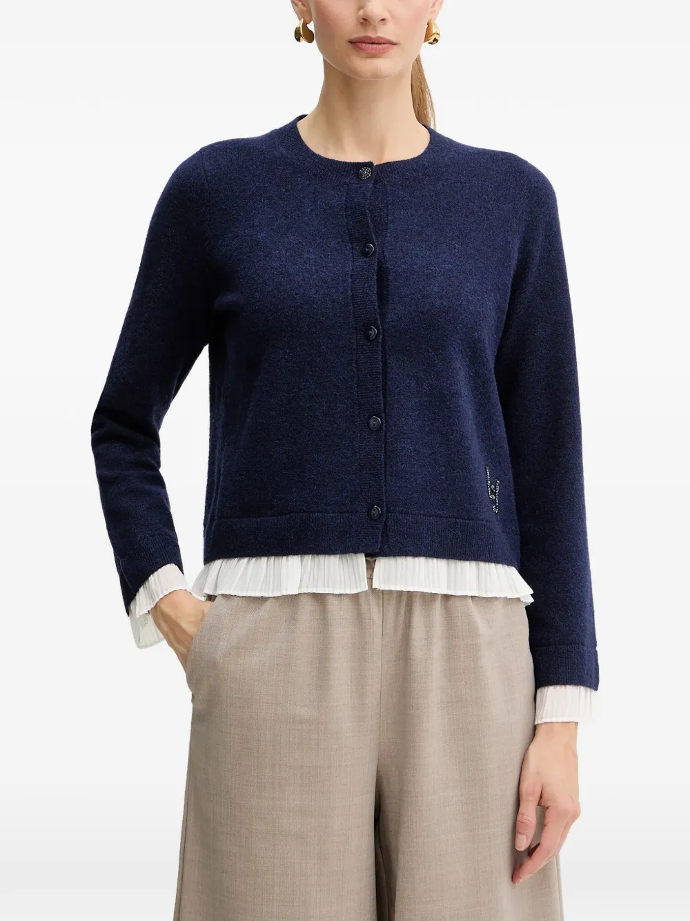 LIU JO ruffled cardigan - Blue