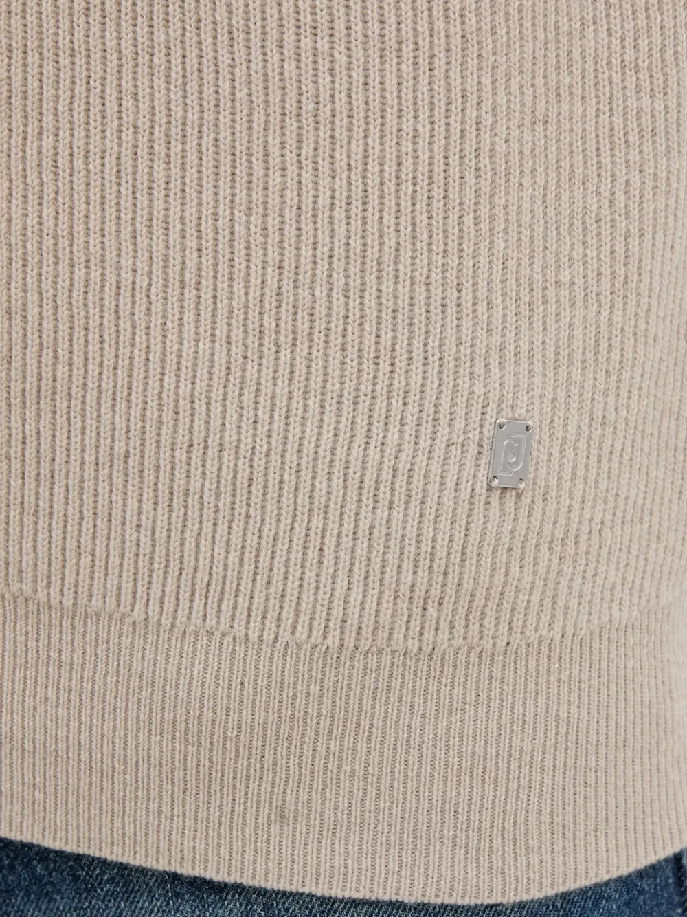 LIU JO Geribbelde sweater Beige