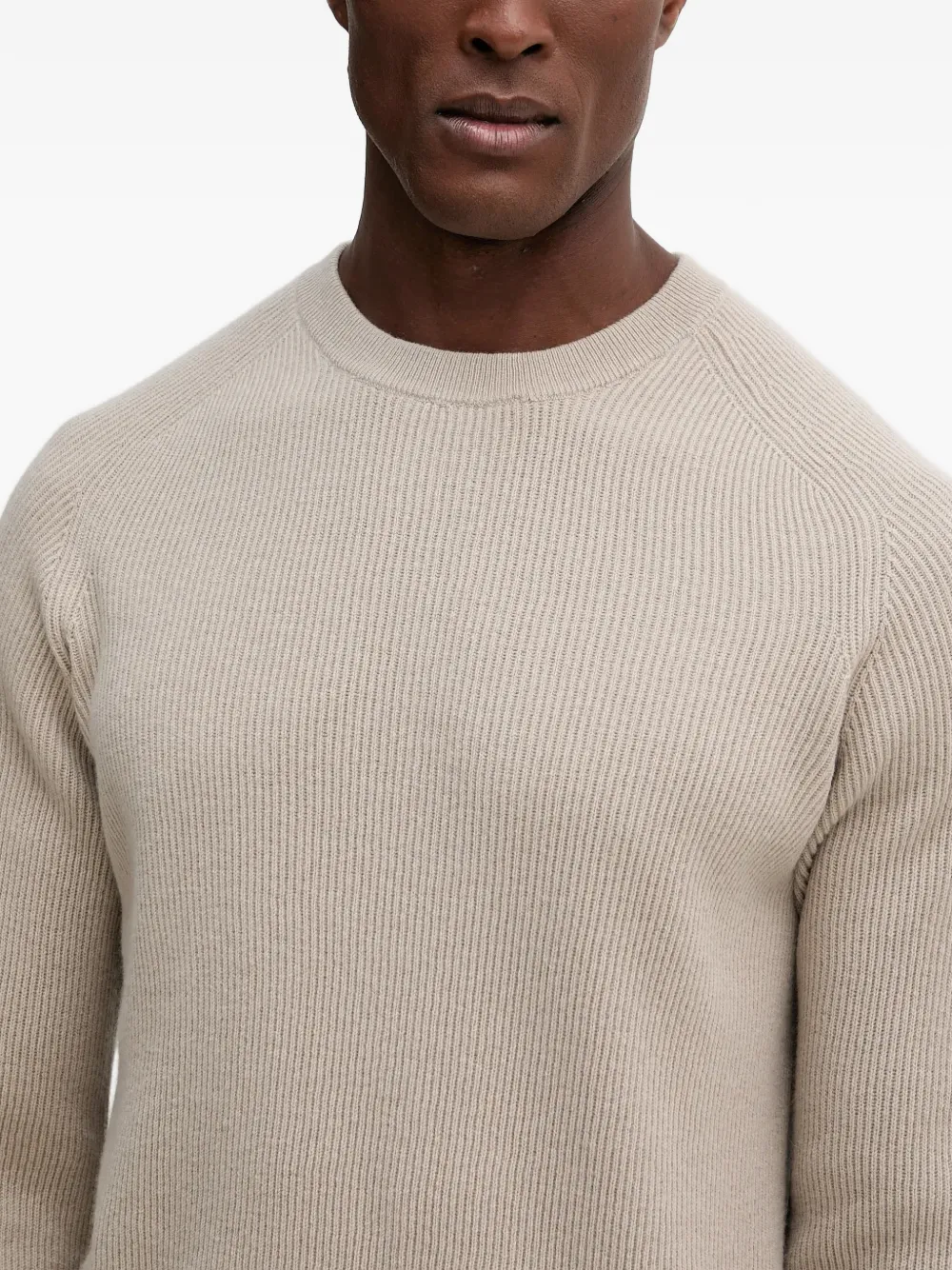 LIU JO Geribbelde sweater Beige