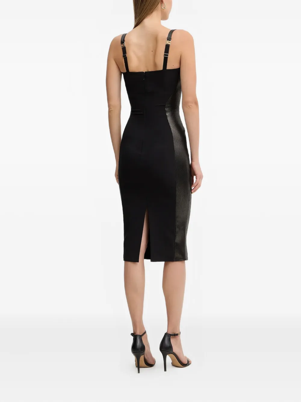 Elisabetta Franchi Sweetheart-neck Midi Dress In Black