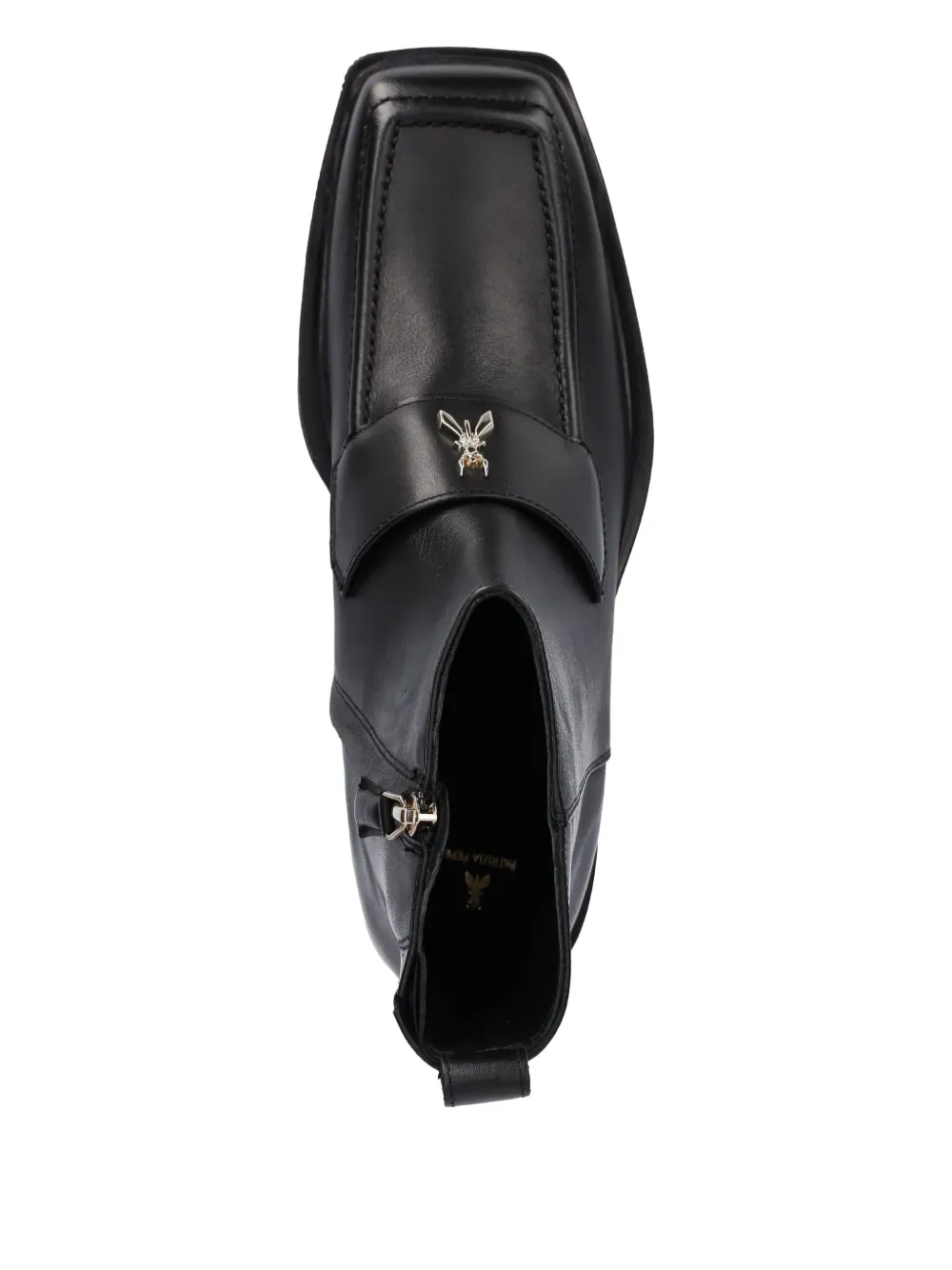 Patrizia Pepe logo-appliqué zip boots Zwart