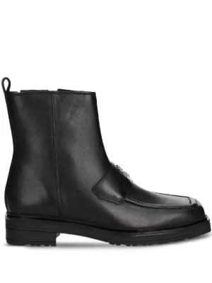 Furla Rita Leather Ankle Boots | Black | FARFETCH CA