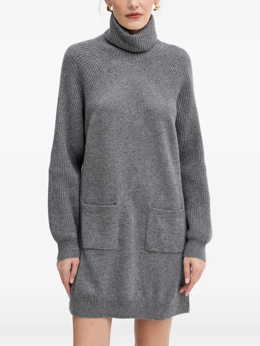 LIU JO roll-neck mini dress - Grigio