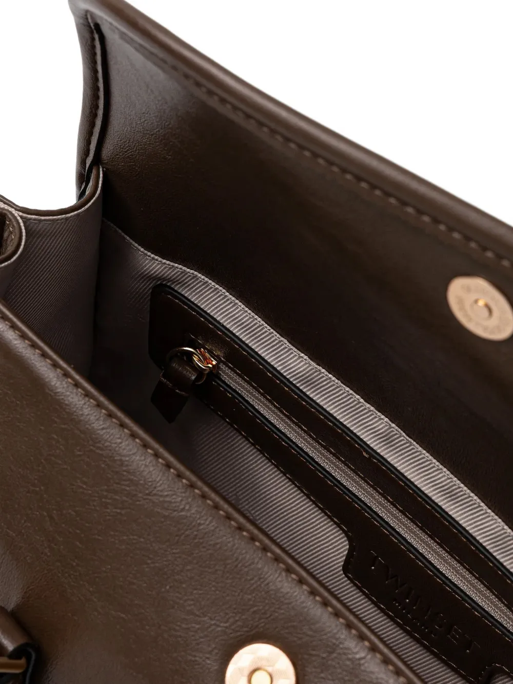 TWINSET Shopper met logo Bruin