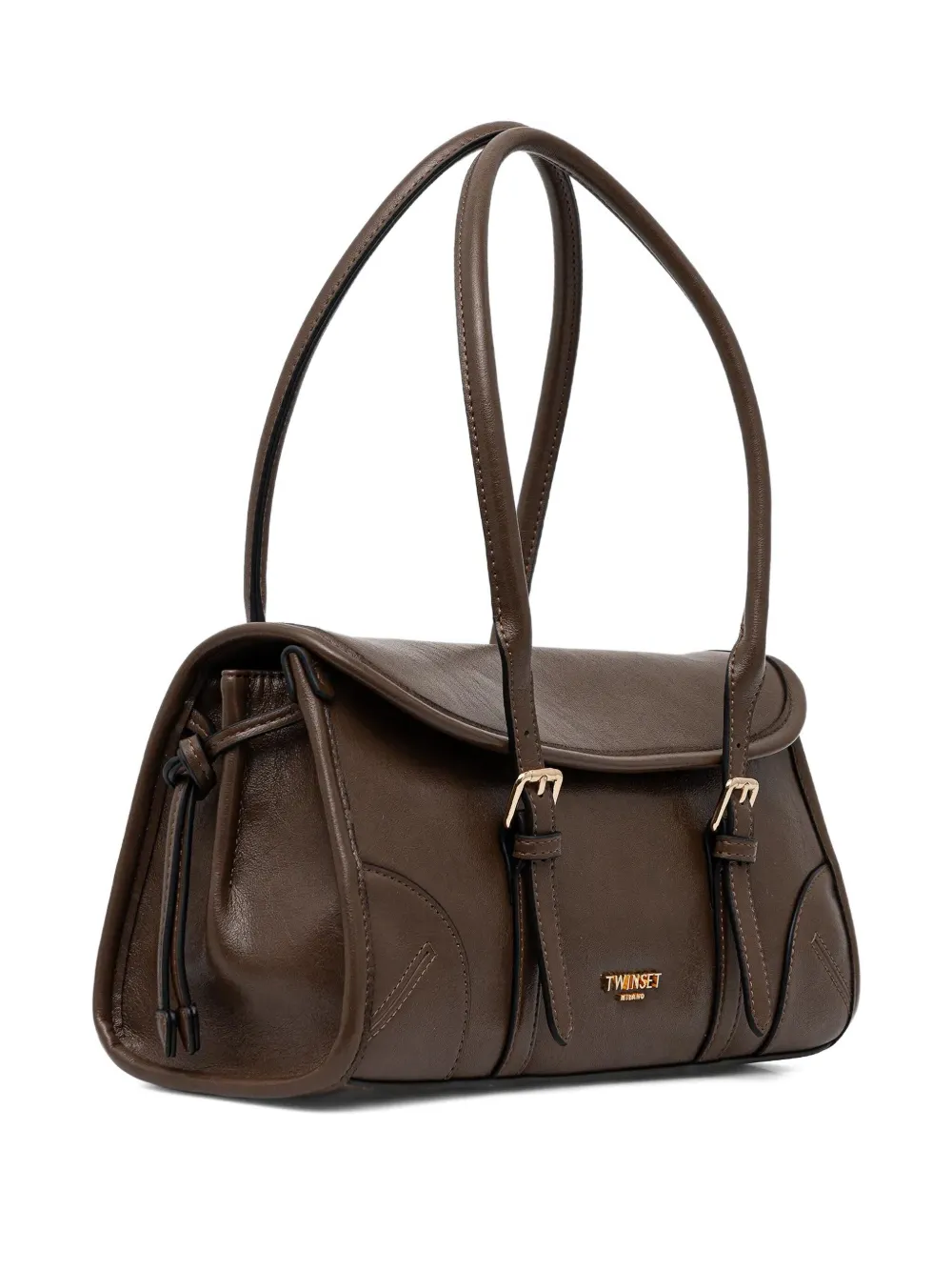 TWINSET logo-lettering tote bag - Bruin