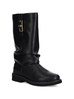 MM6 Maison Margiela Kids スクエアトゥ ブーツ | ブラック | FARFETCH JP