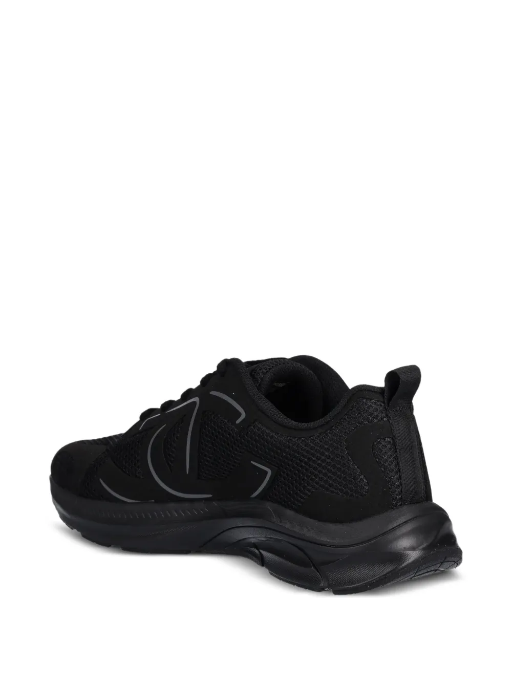 Just Cavalli logo-embroidery sneakers Zwart