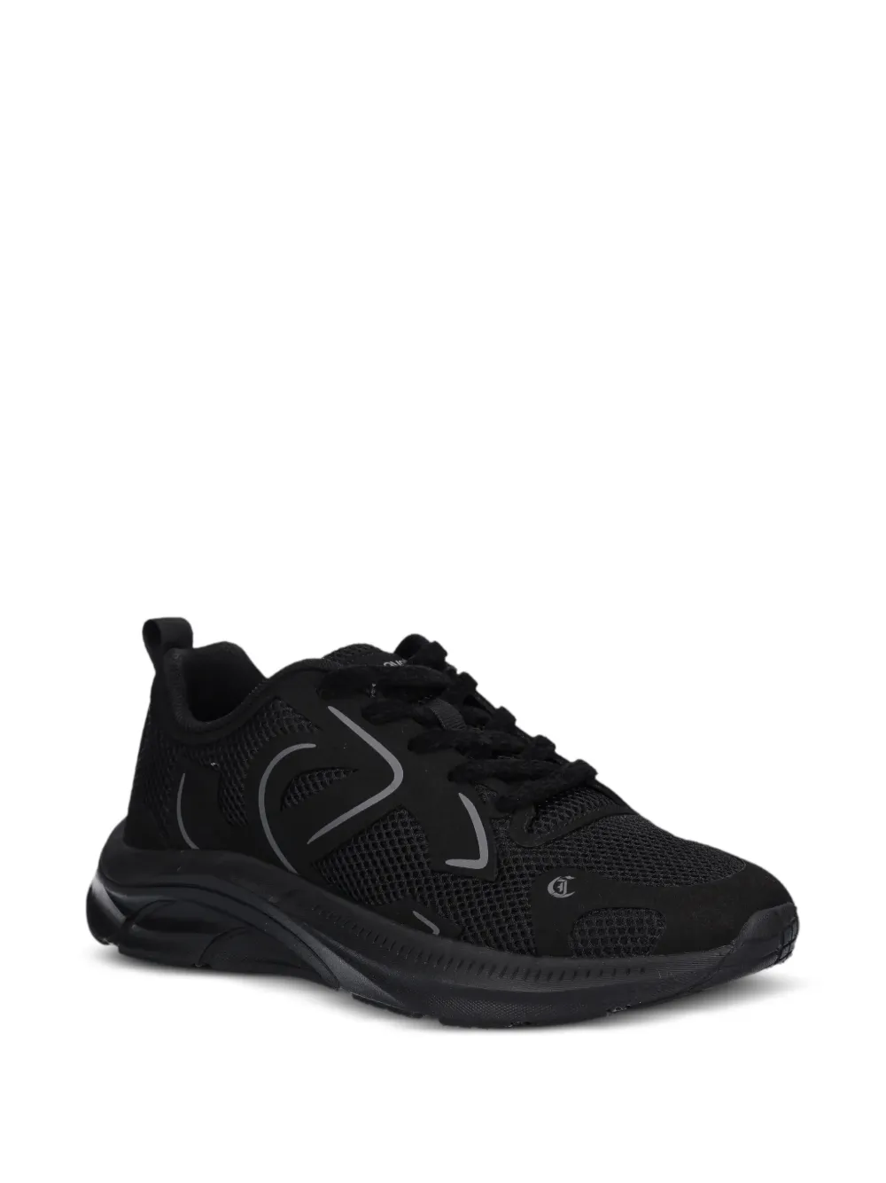 Just Cavalli logo-embroidery sneakers Zwart