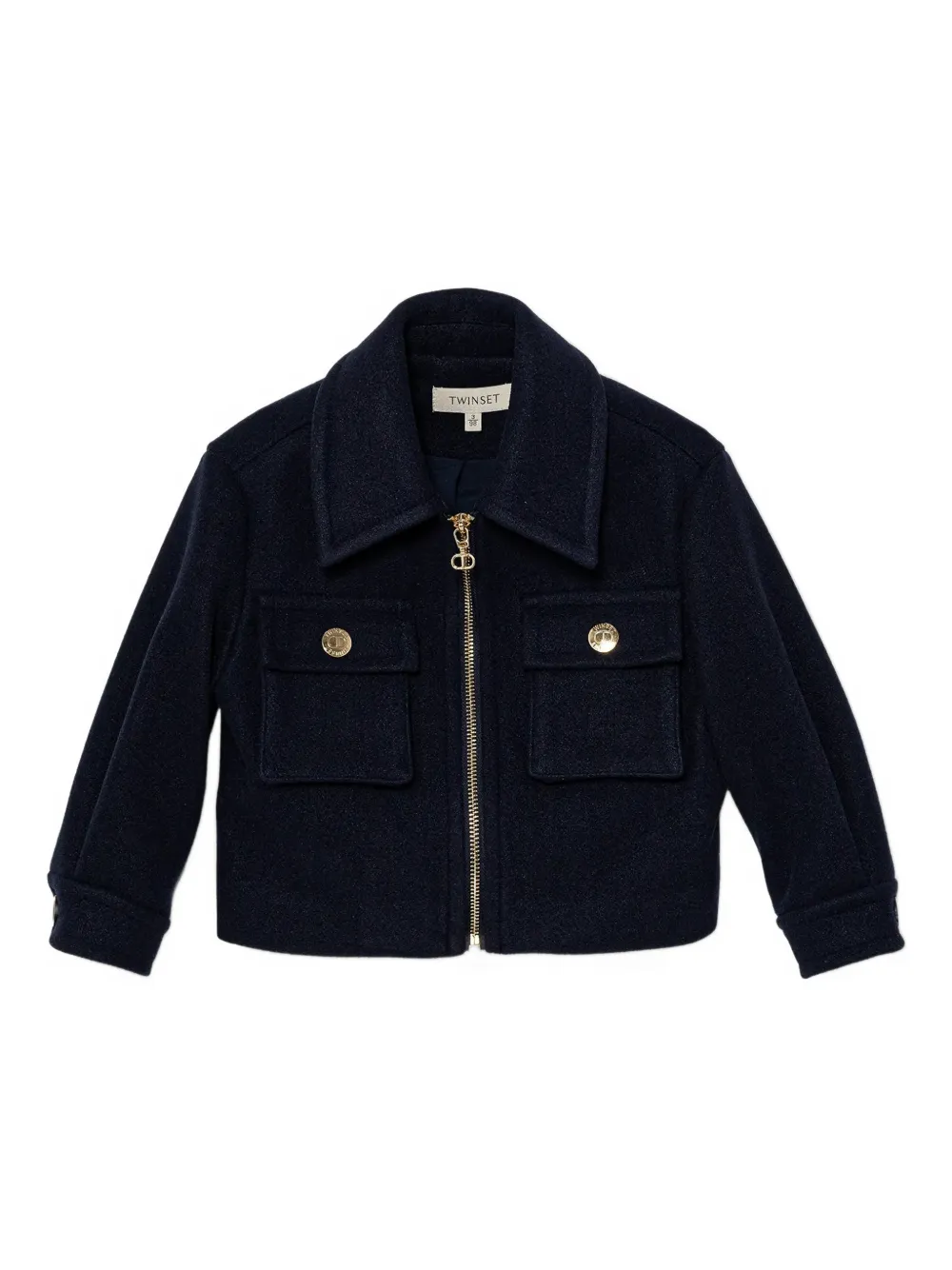 TWINSET Kids Bomber con zip - Blu