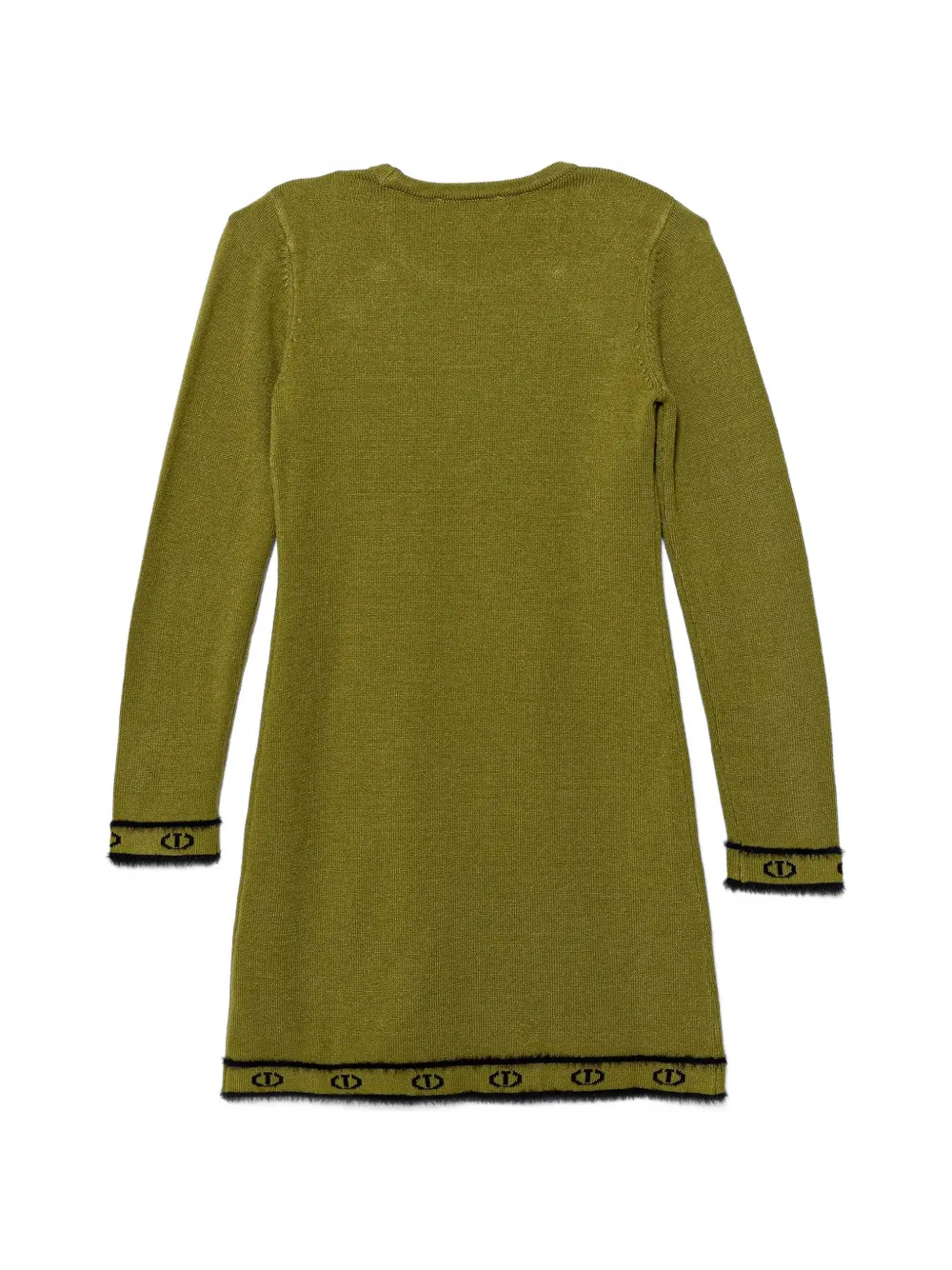 TWINSET Kids Jurk met knoopdetail Groen