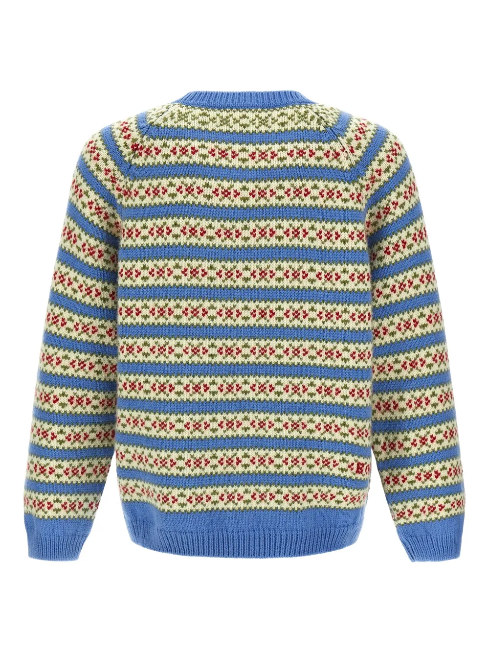 BODE Wedgewood striped-pattern sweater - Blauw