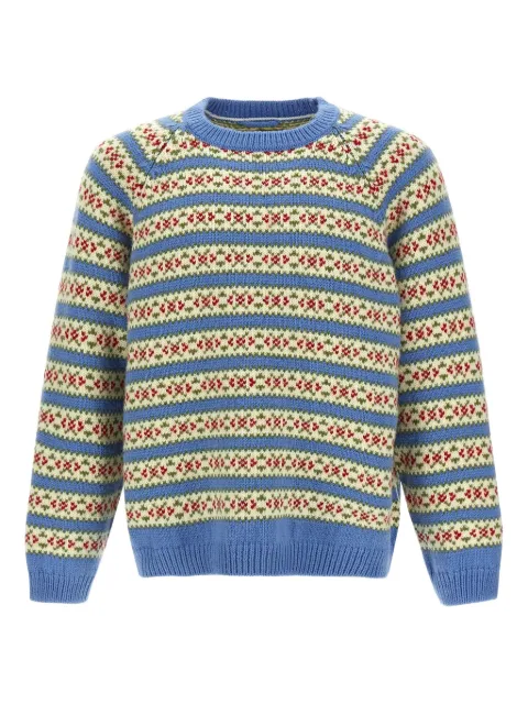BODE Wedgewood striped-pattern sweater