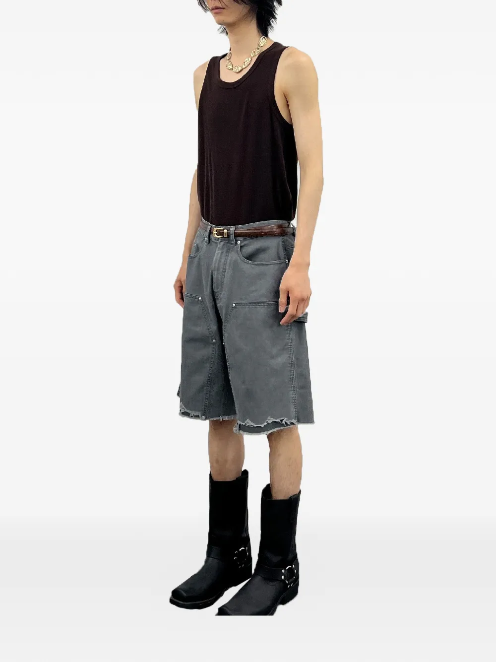  Tonywack Frayed Shorts - Grey 