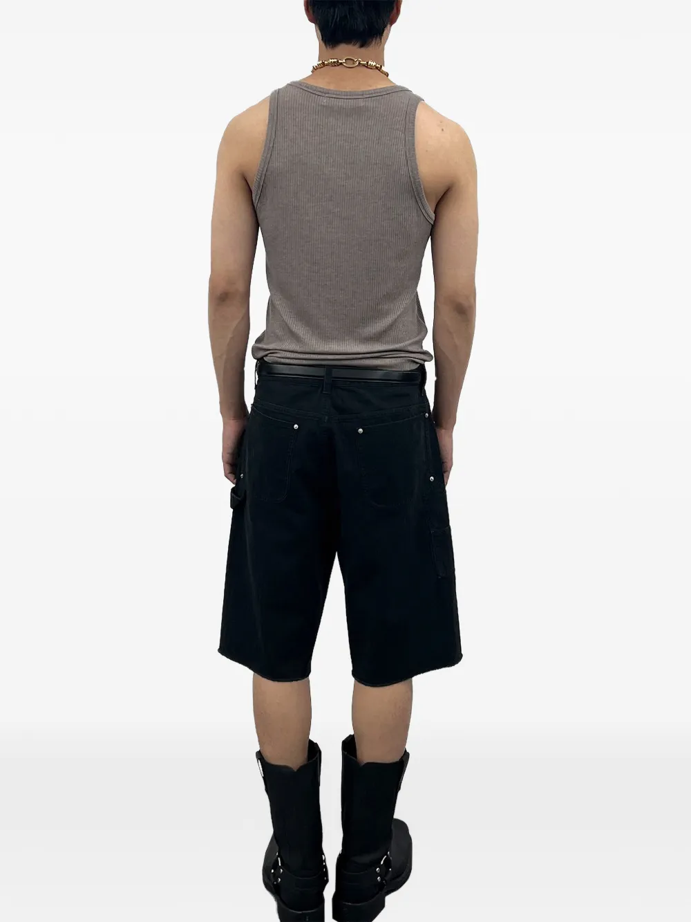TONYWACK Shorts met gerafeld effect Zwart