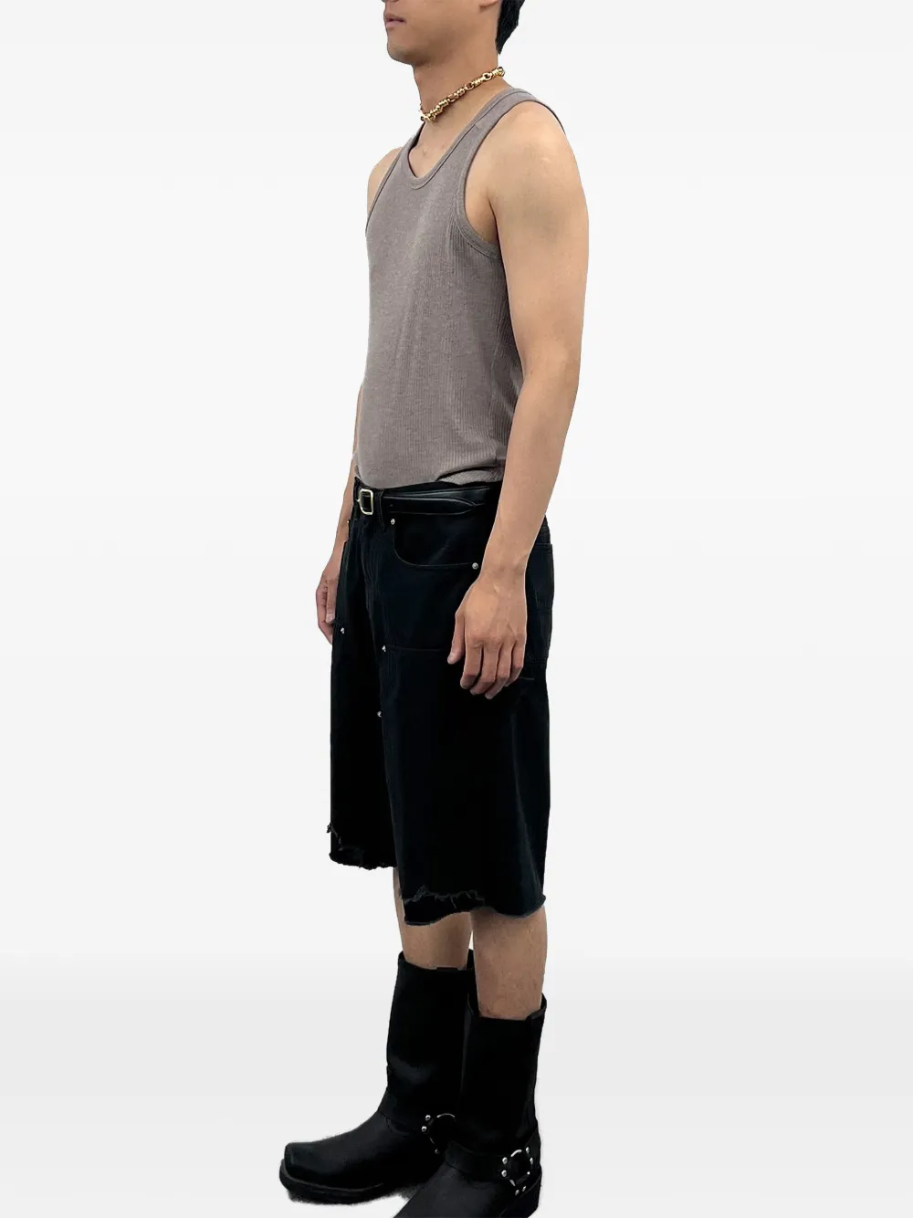  Tonywack Frayed Shorts - Black 