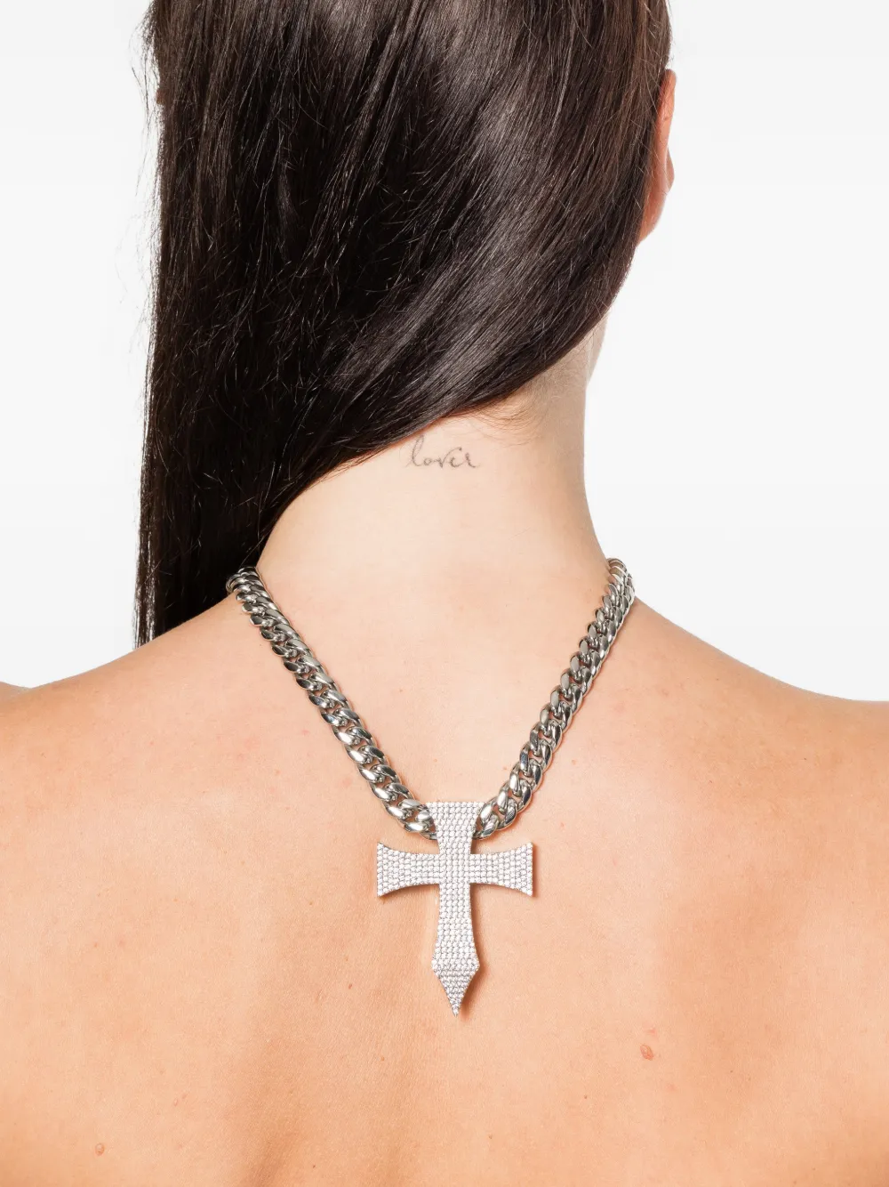 Darkai Cross-pendant Necklace In Silver
