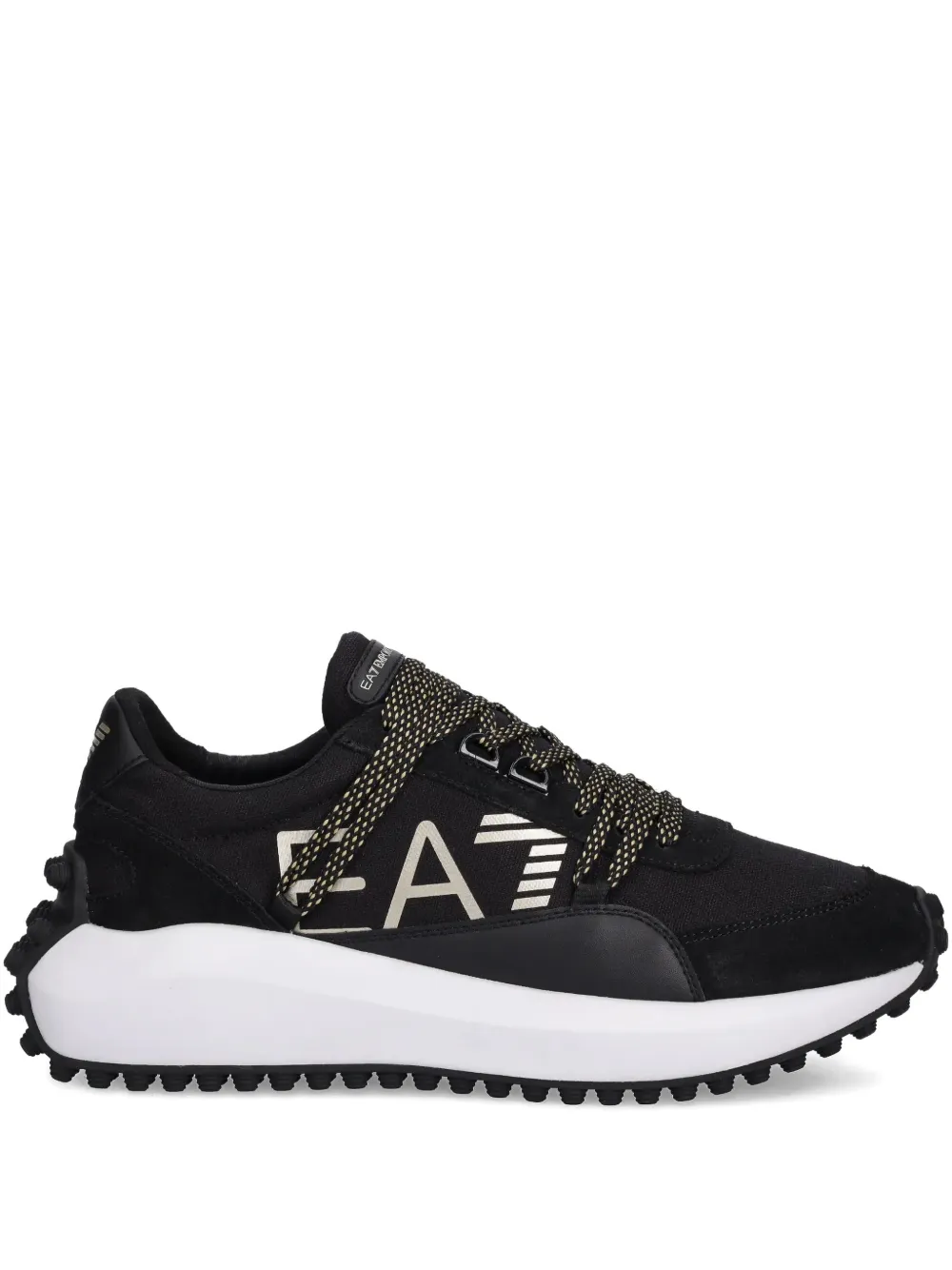 Ea7 Emporio Armani logo-print lace-up sneakers - Nero