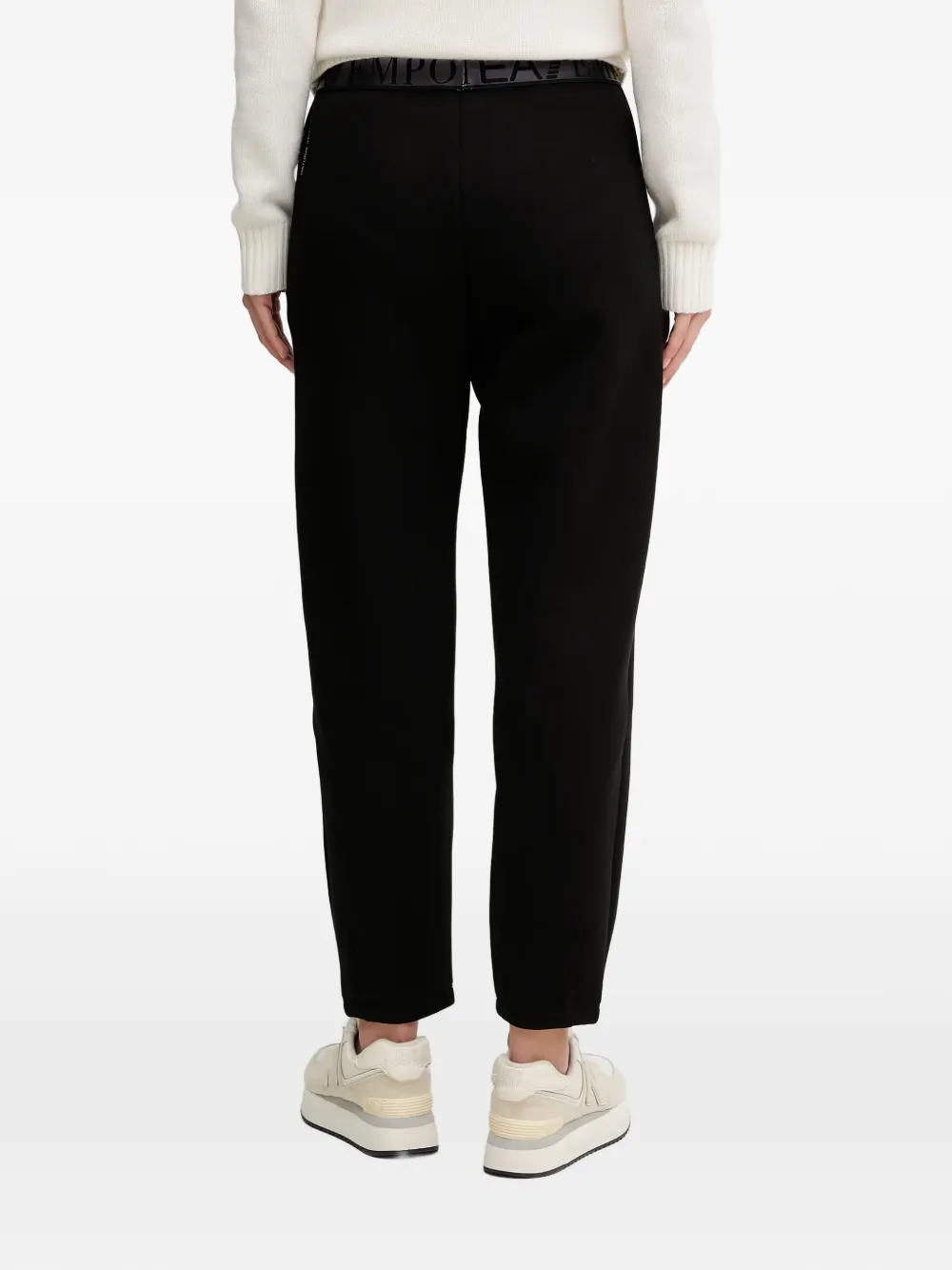 Ea7 Logo-print Track Pants In Black