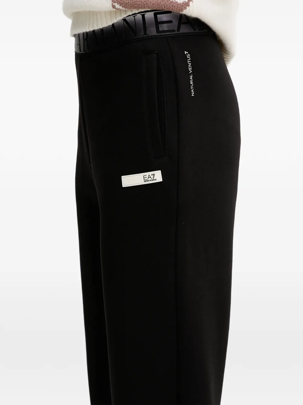 Ea7 Logo-print Track Pants In Black