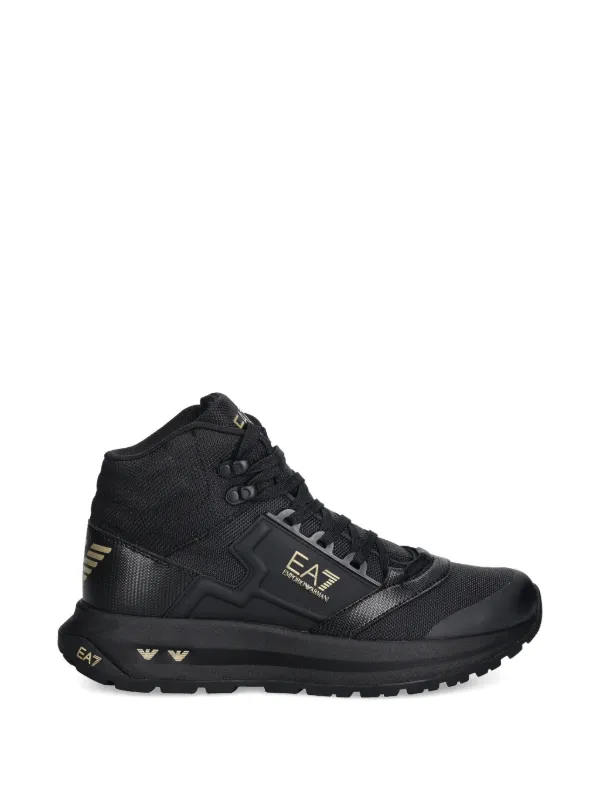 Ea7 Emporio Armani Ice Altura Ankle Boots | Black | FARFETCH