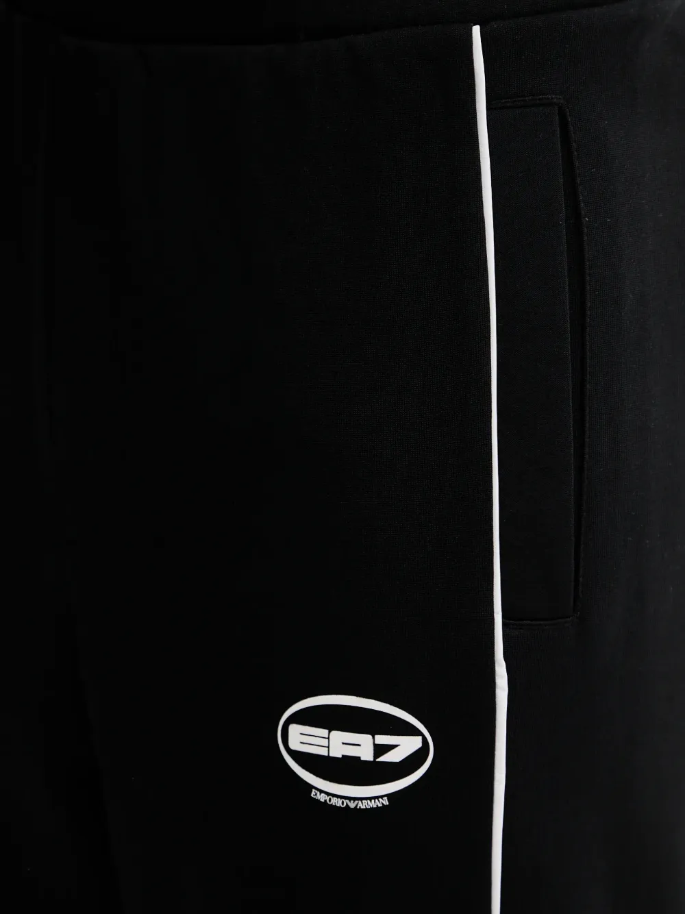 Ea7 Logo-print Track Pants In Black