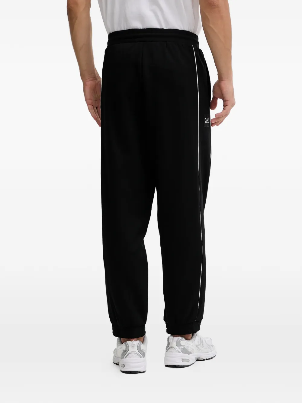 Ea7 Logo-print Track Pants In Black