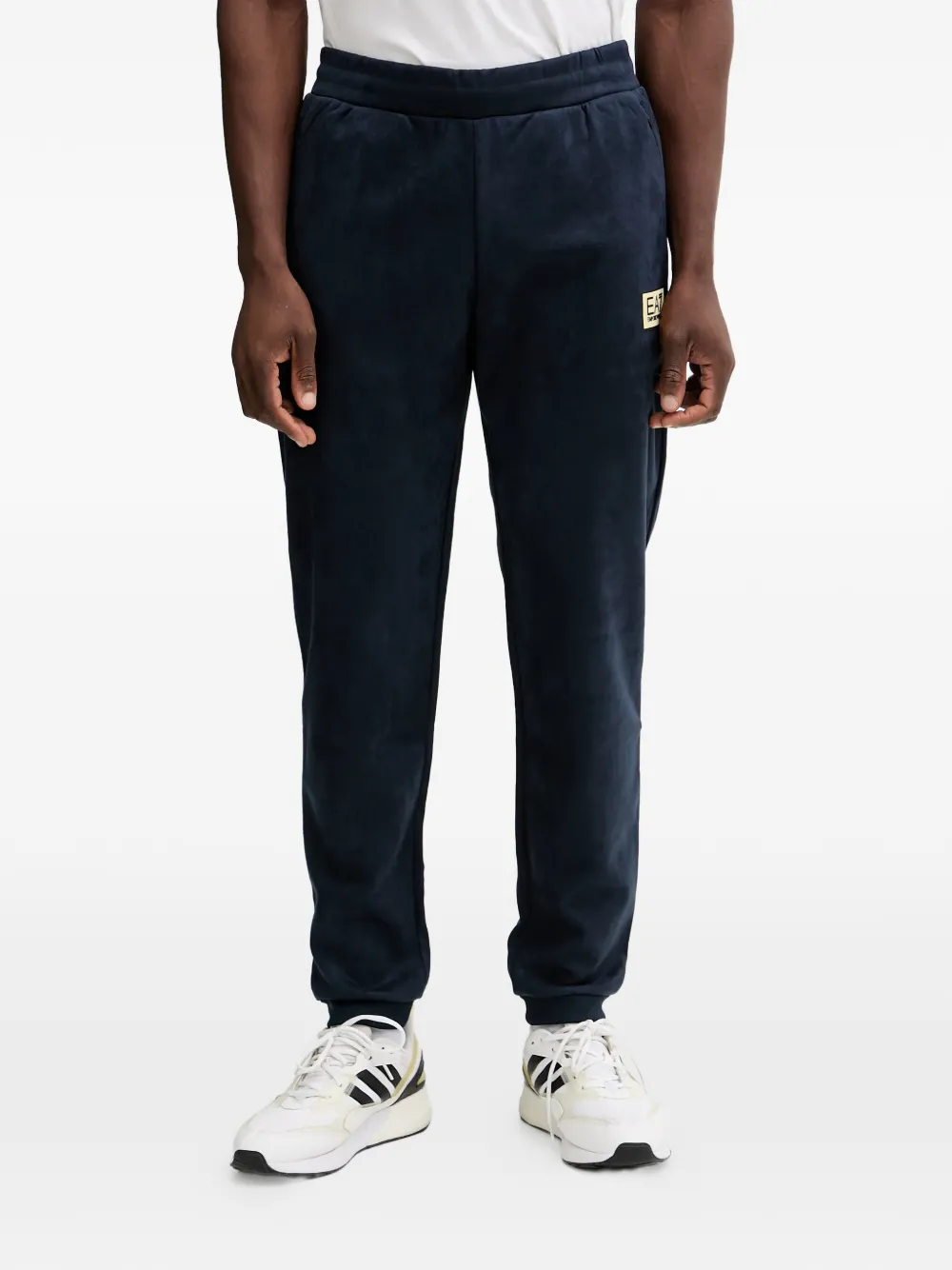 Ea7 Emporio Armani logo-patch track pants | Blue | Image 1