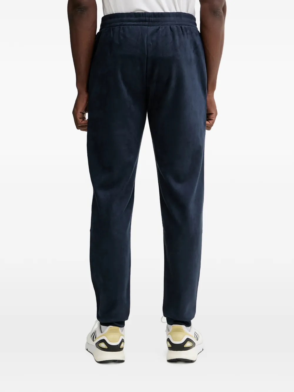 Ea7 Logo-patch Track Pants In Blue