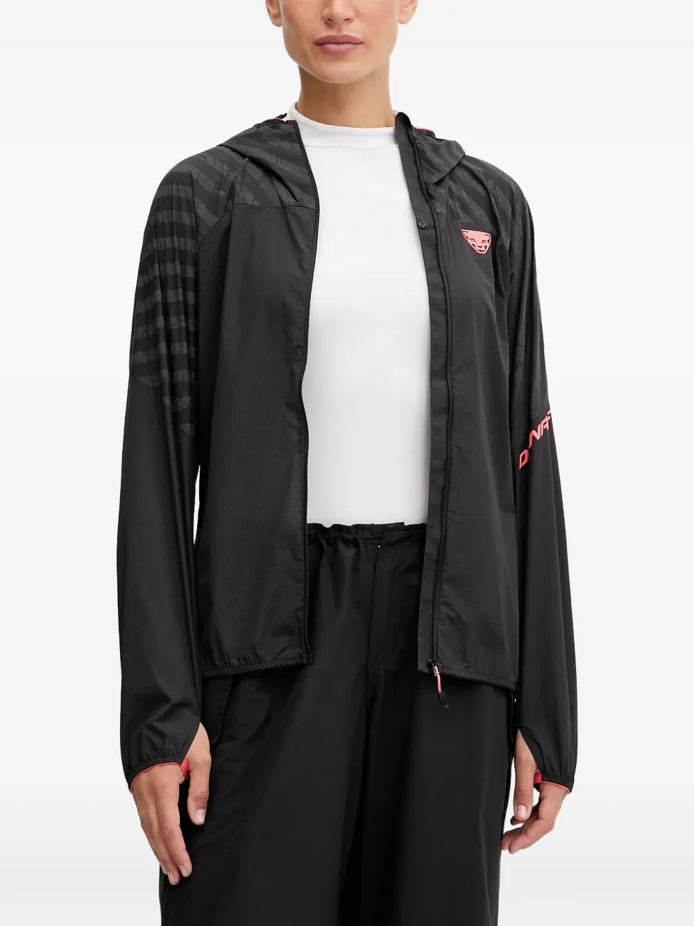 DYNAFIT Trail Reflective Wind hooded lightweight jacket - Nero