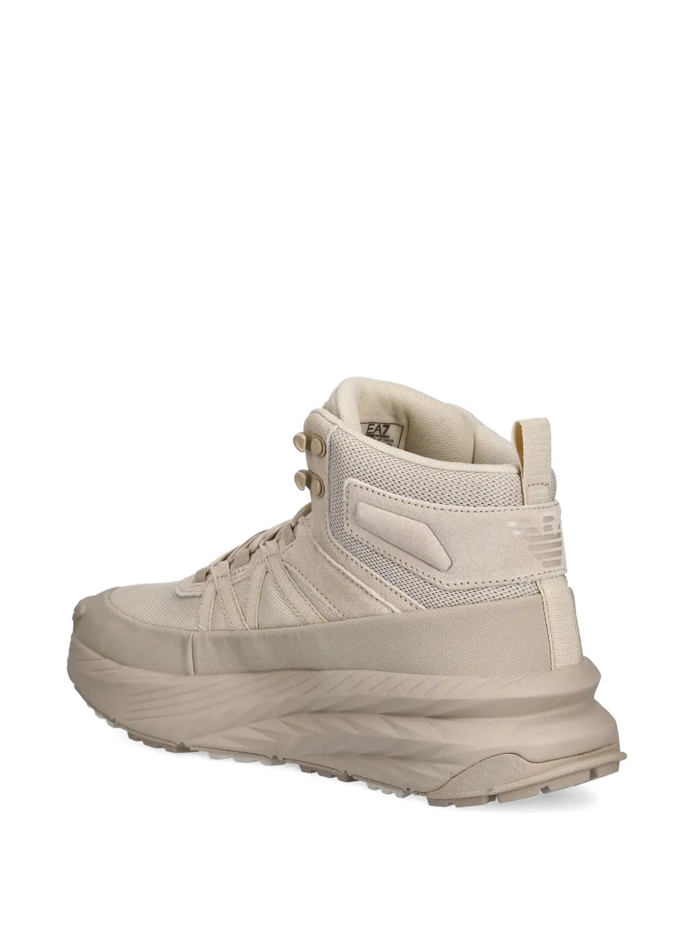 Ea7 High-top Logo Sneakers In Animal Print