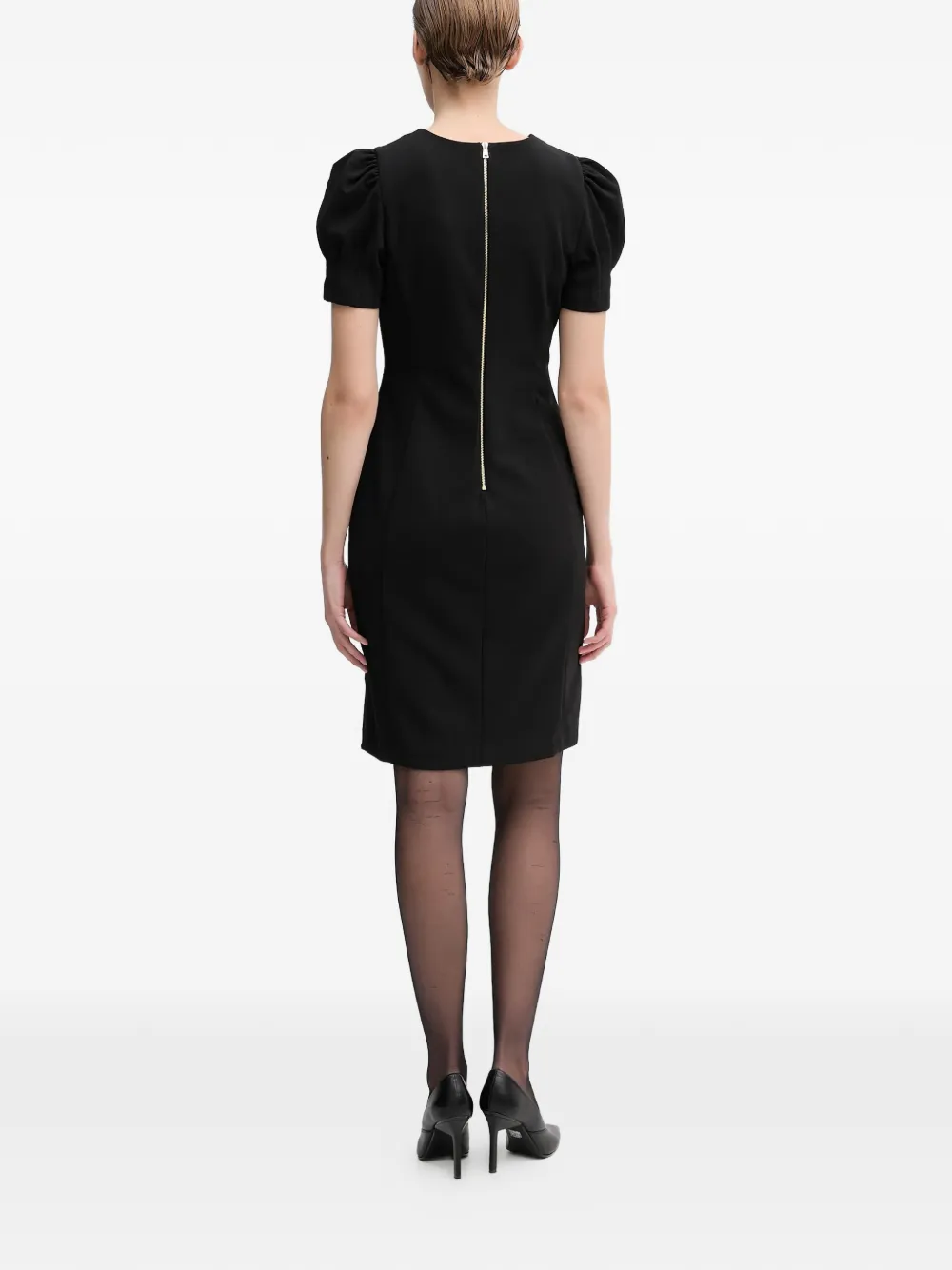 DKNY Mini-jurk met pofmouwen Zwart