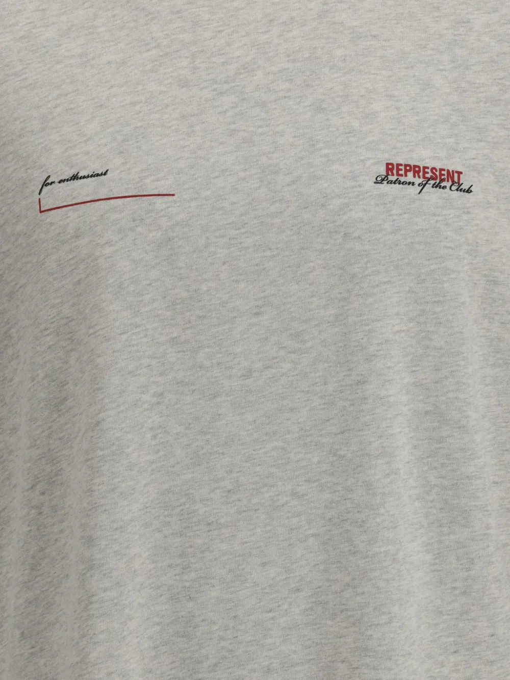 Represent Logo-print Crew-neck T-shirt In Gray