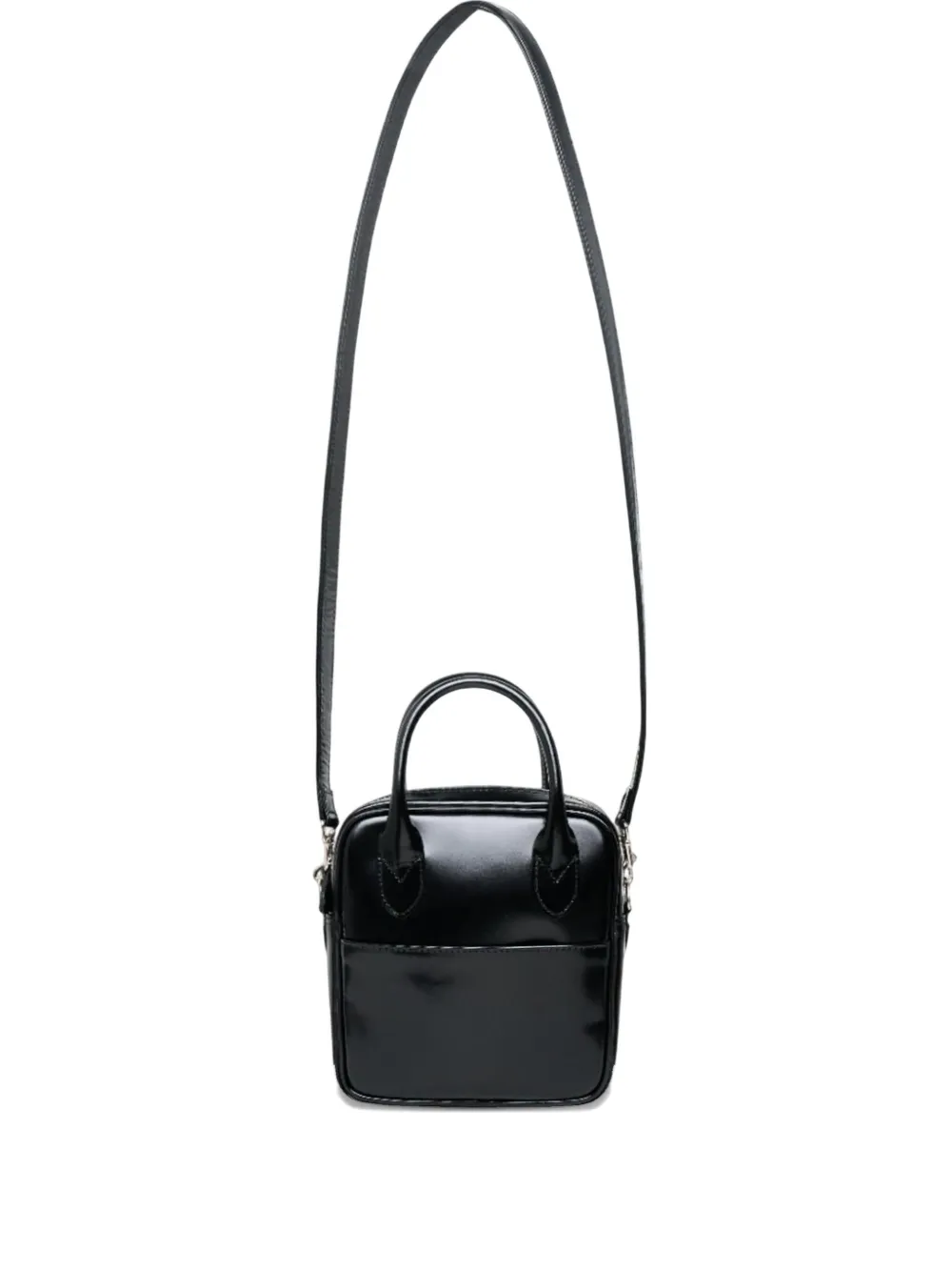 Comme Des Garçons Mini Leather Tote Bag In Black