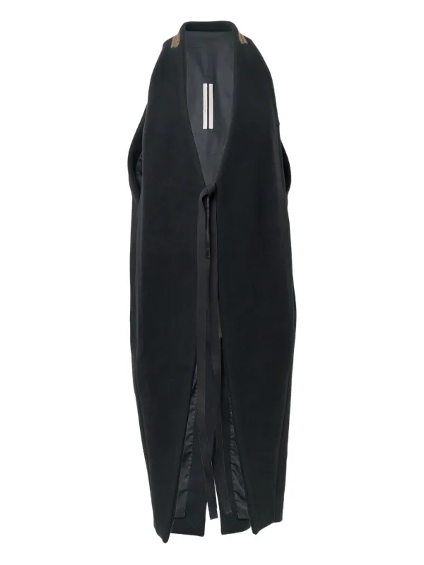 Rick Owens Sleeveless Coat in Black