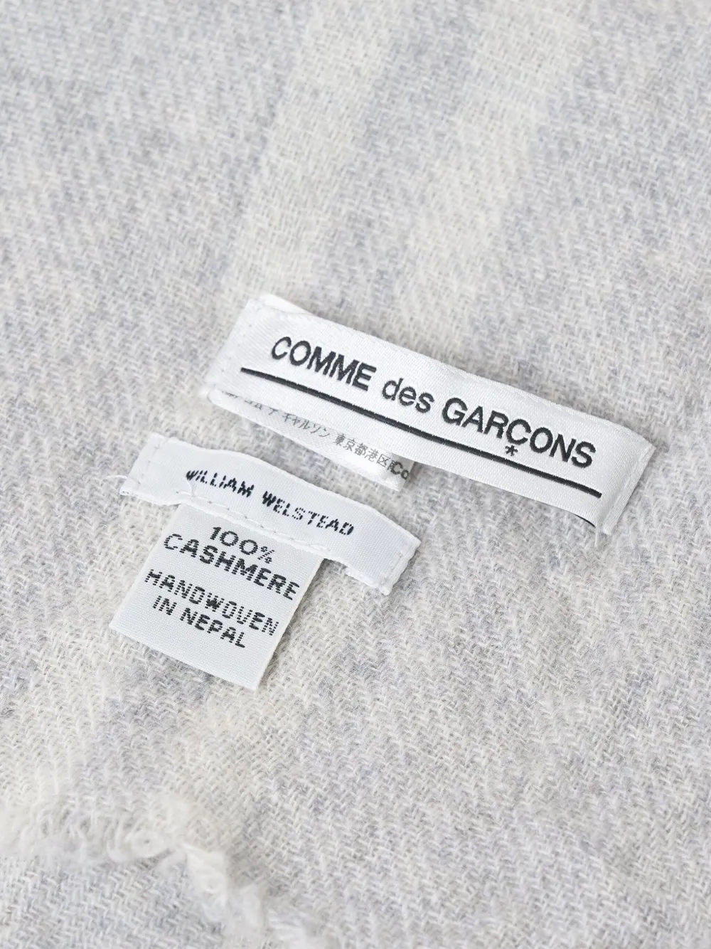 Comme Des Garçons striped scarf - Grijs