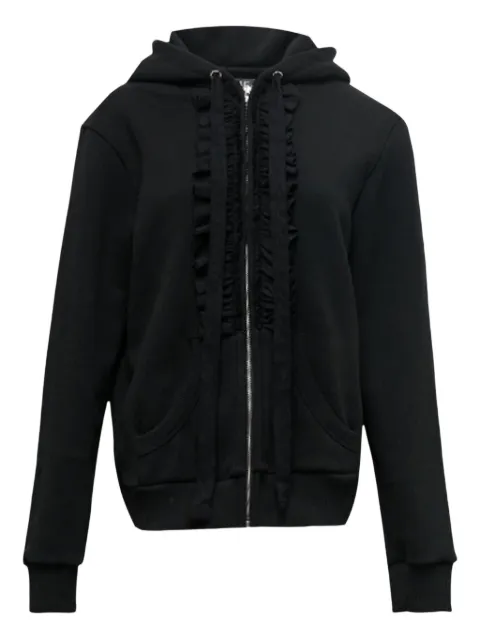 Hache ruffled zip-up hoodie