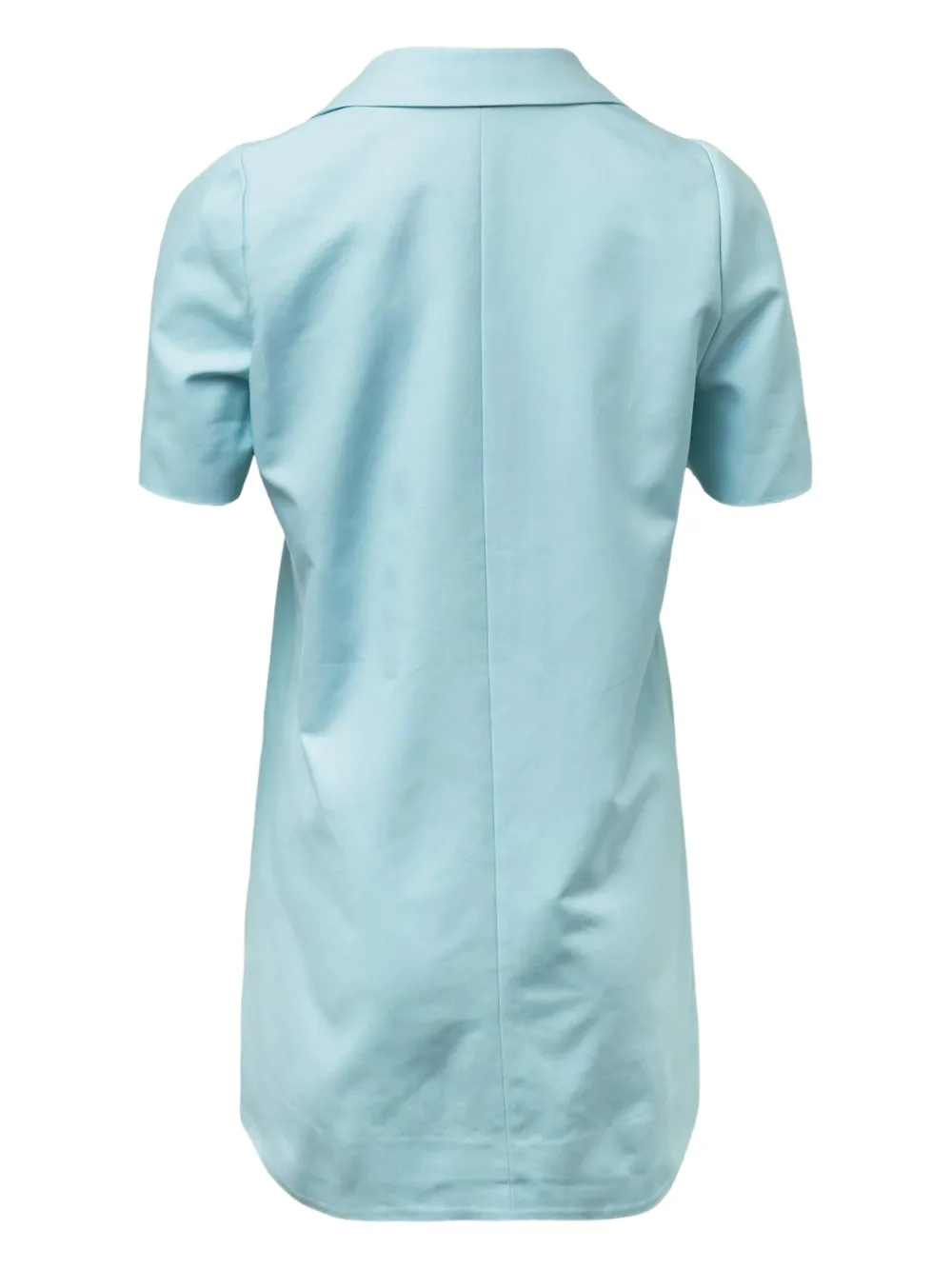 SHUSHU/TONG buttoned short-sleeve mini dress - Blauw